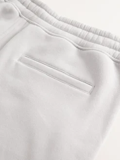 Grey Brushed Jersey Zip Pocket Shorts