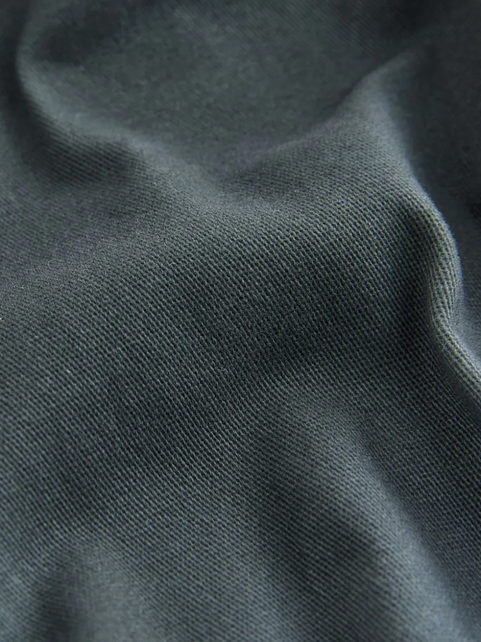 Grey Charcoal Regular Tapered Fit Cotton Stretch Cargo Trousers
