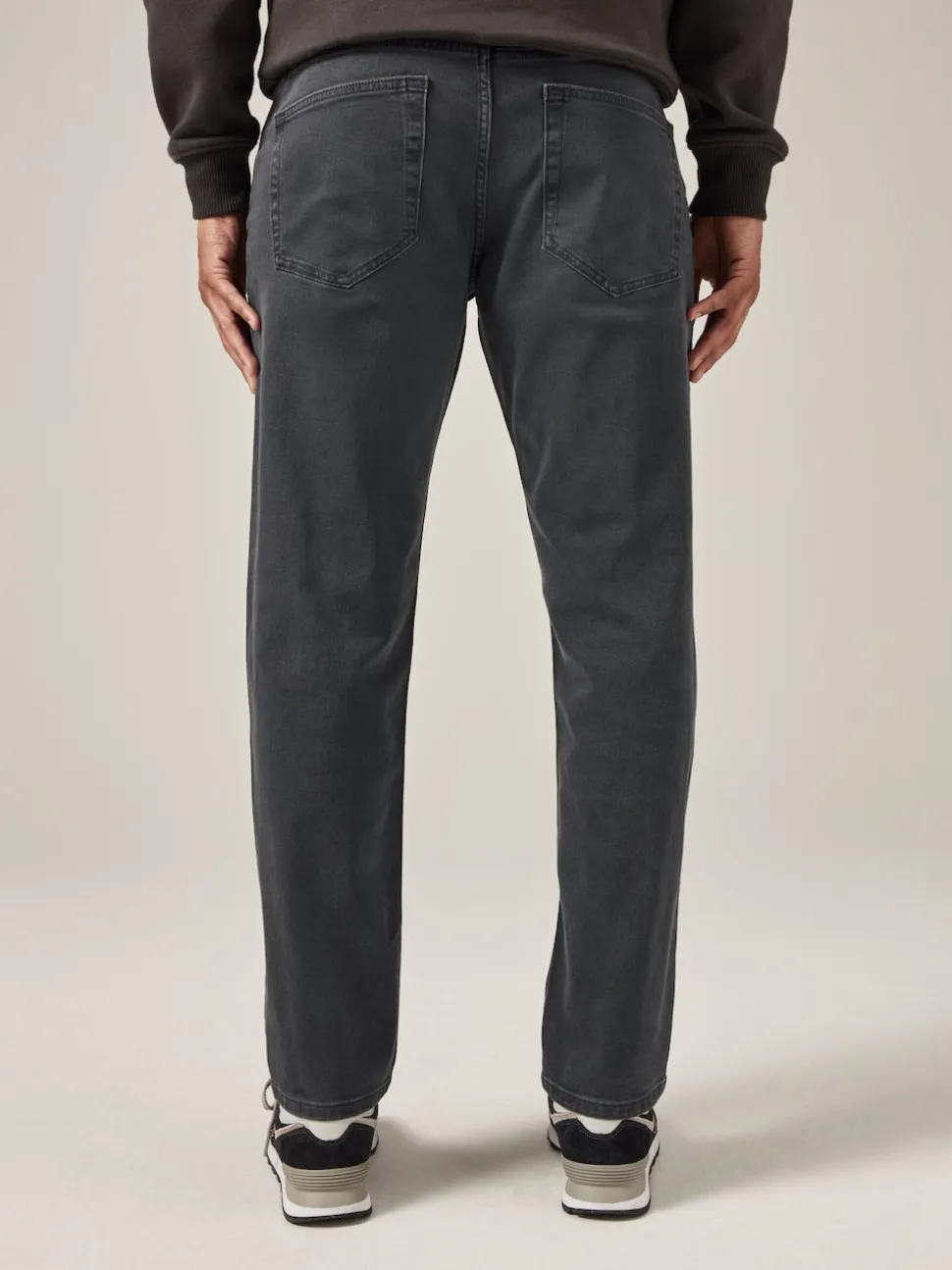 Grey Charcoal Single Slim Fit Classic Stretch Jeans
