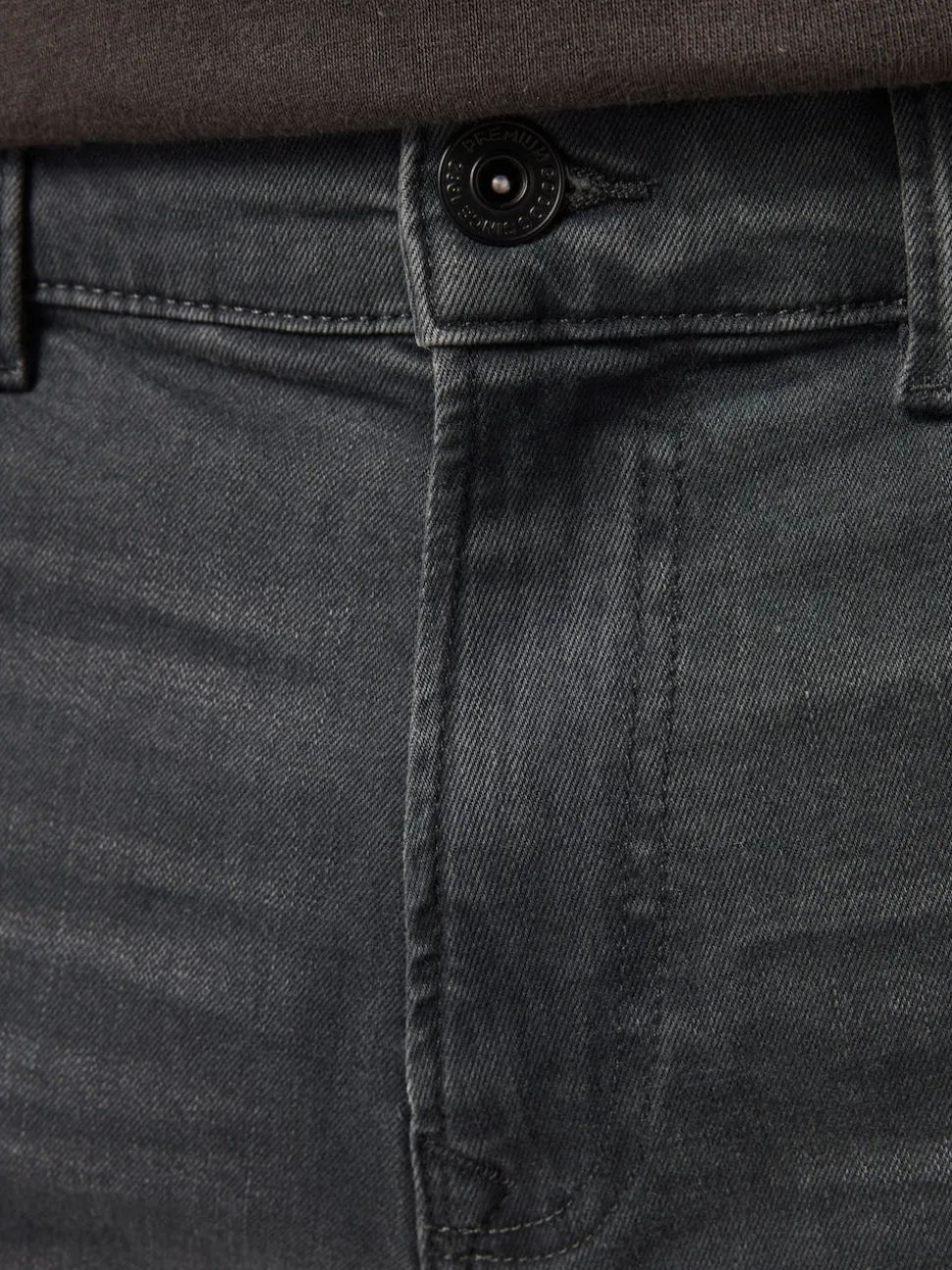 Grey Charcoal Single Slim Fit Classic Stretch Jeans