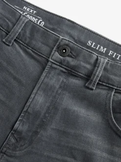 Grey Charcoal Single Slim Fit Classic Stretch Jeans
