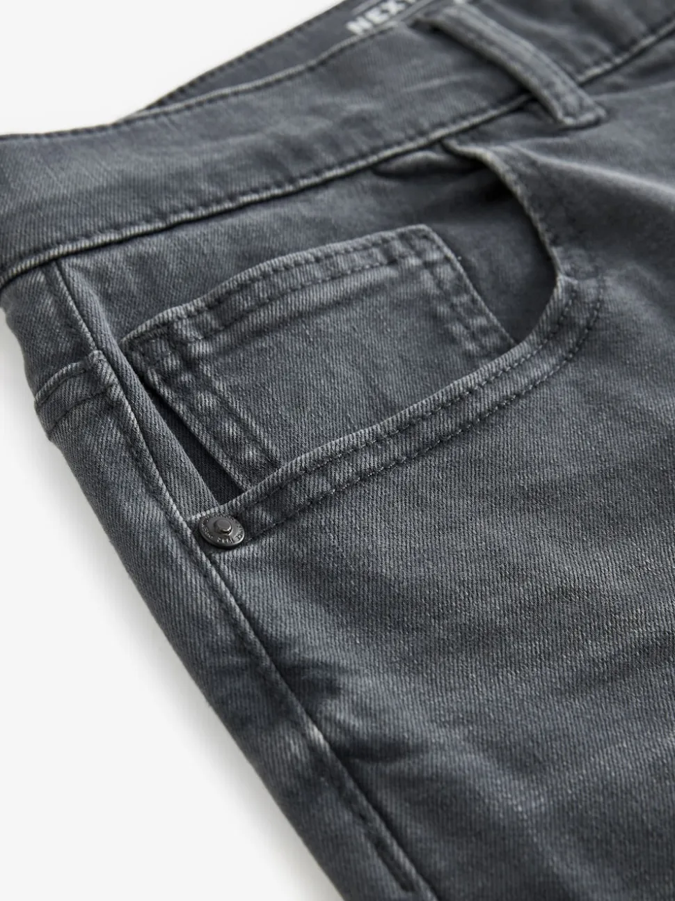 Grey Charcoal Single Slim Fit Classic Stretch Jeans