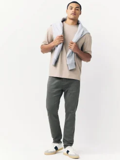 Grey Charcoal Skinny Fit Comfort Stretch Jeans