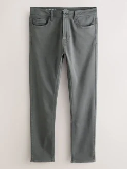 Grey Charcoal Skinny Fit Comfort Stretch Jeans