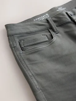 Grey Charcoal Skinny Fit Comfort Stretch Jeans