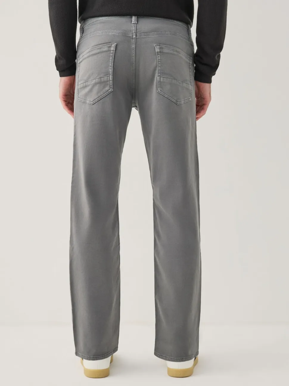 Grey Charcoal Straight Fit Comfort Stretch Jeans
