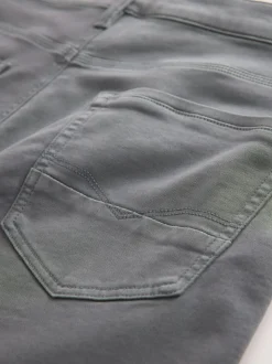 Grey Charcoal Straight Fit Comfort Stretch Jeans