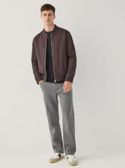 Grey Charcoal Straight Fit Comfort Stretch Jeans