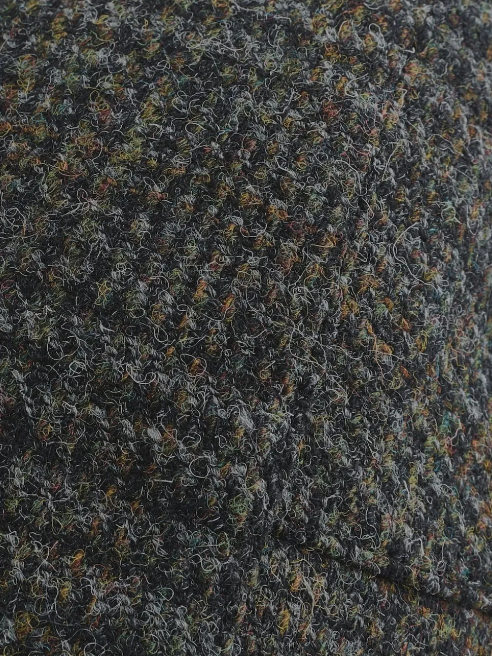 Grey Check Harris Tweed Flat Cap