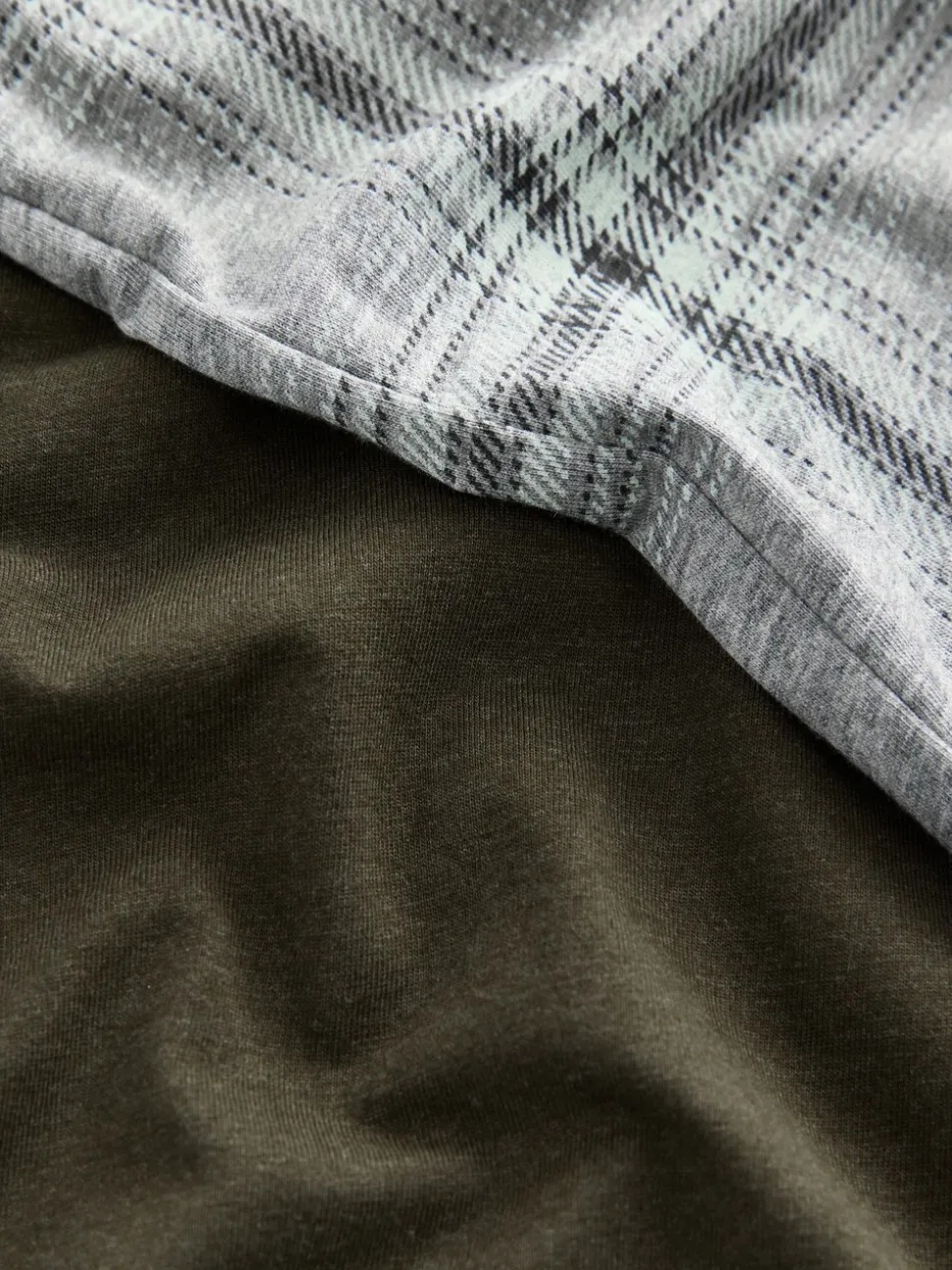 Grey Check Jersey Short Pyjamas Set