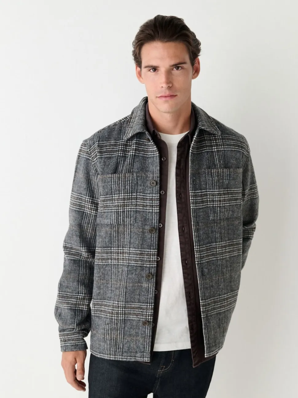 Grey Check Shacket