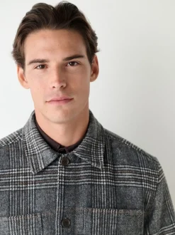 Grey Check Shacket