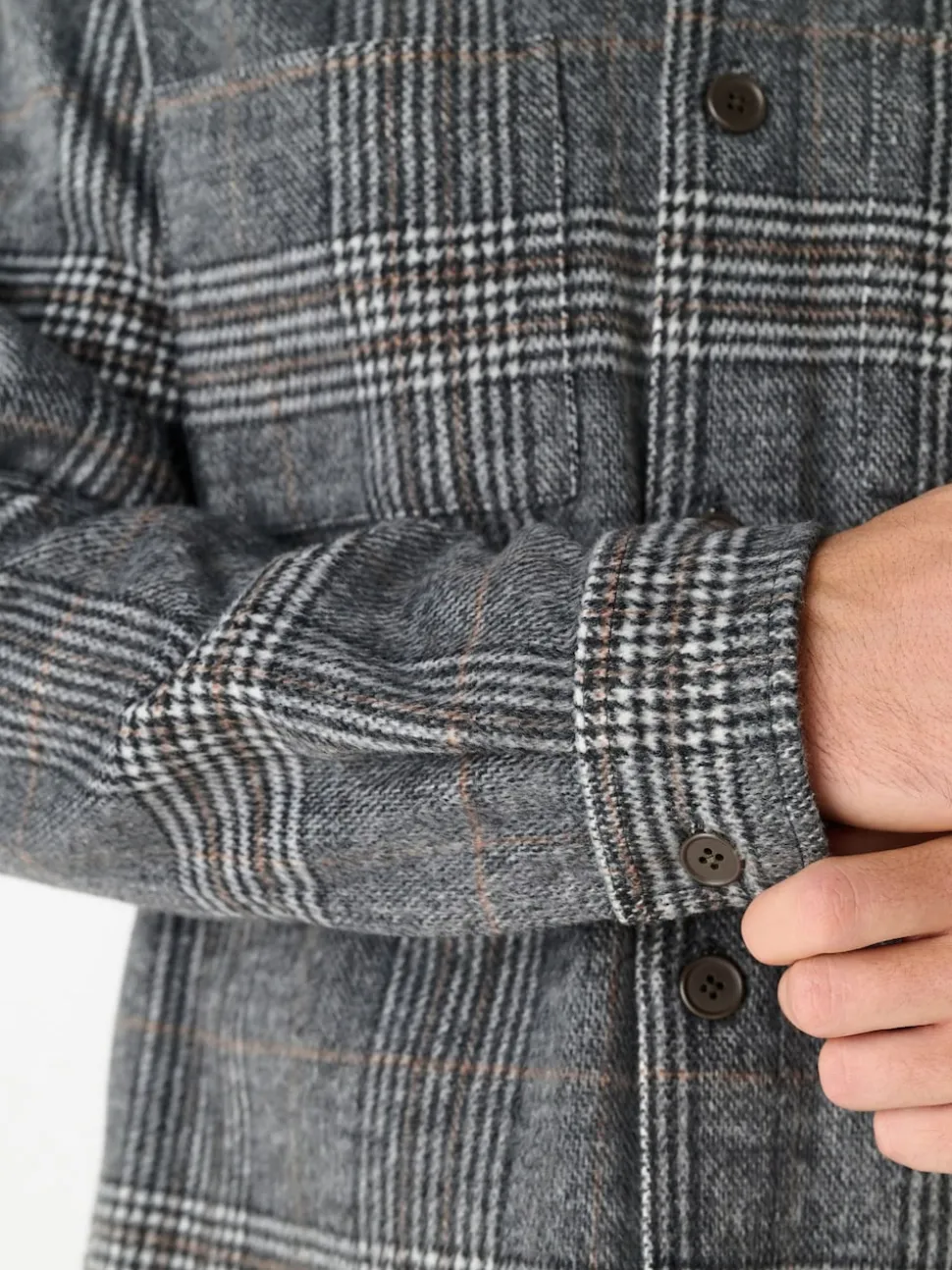 Grey Check Shacket