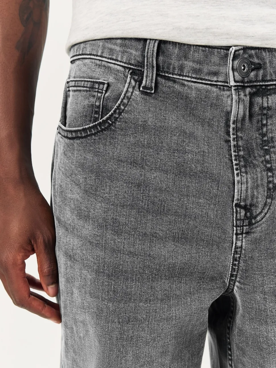 Grey Classic Stretch Relaxed Fit Jeans