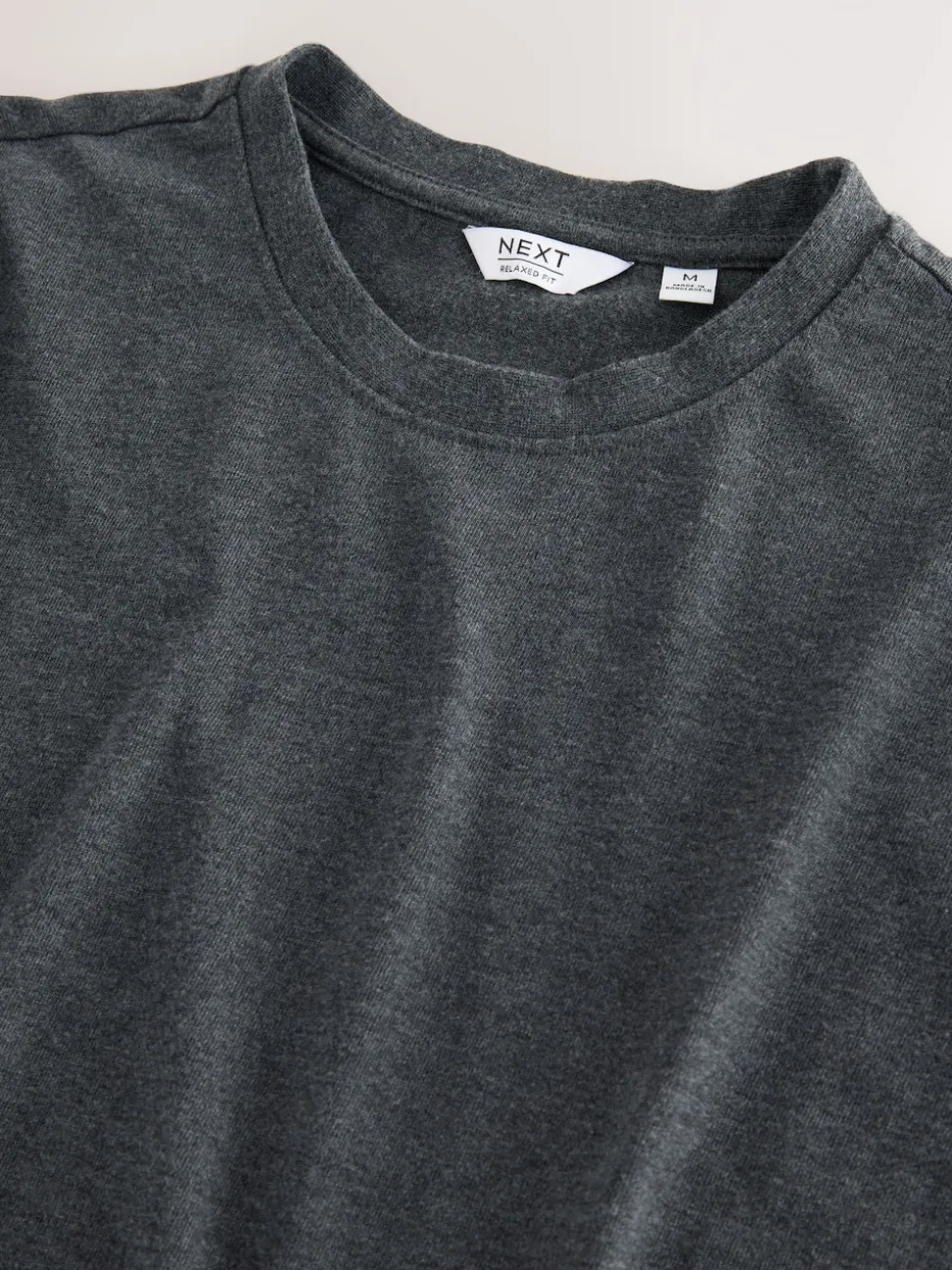 Grey Dark Marl Relaxed Fit Heavyweight T-Shirt