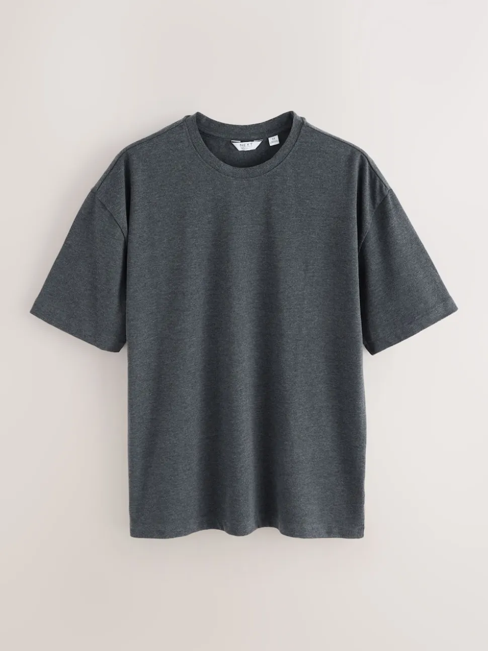 Grey Dark Marl Relaxed Fit Heavyweight T-Shirt