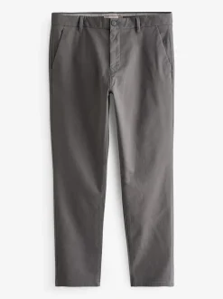 Grey Dark Slim Fit Stretch Chinos Trousers
