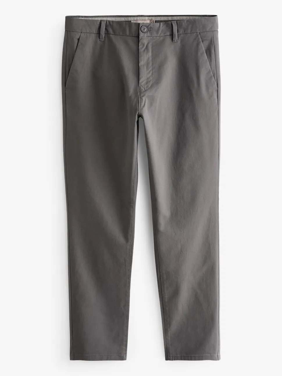 Grey Dark Slim Fit Stretch Chinos Trousers