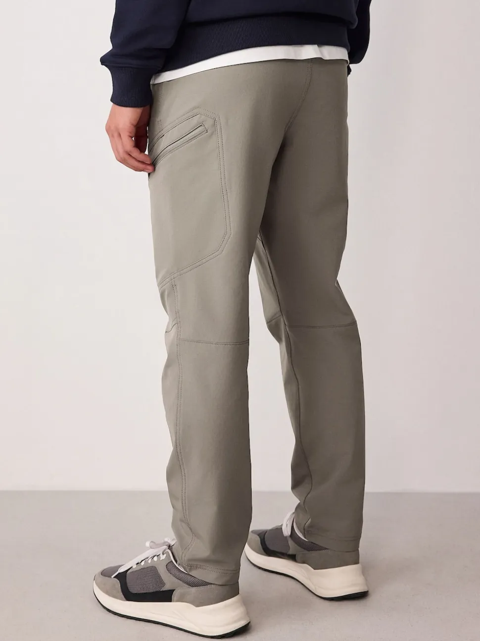 Grey DryTech Slim Fit Tech Stretch Utility Cargo Trousers
