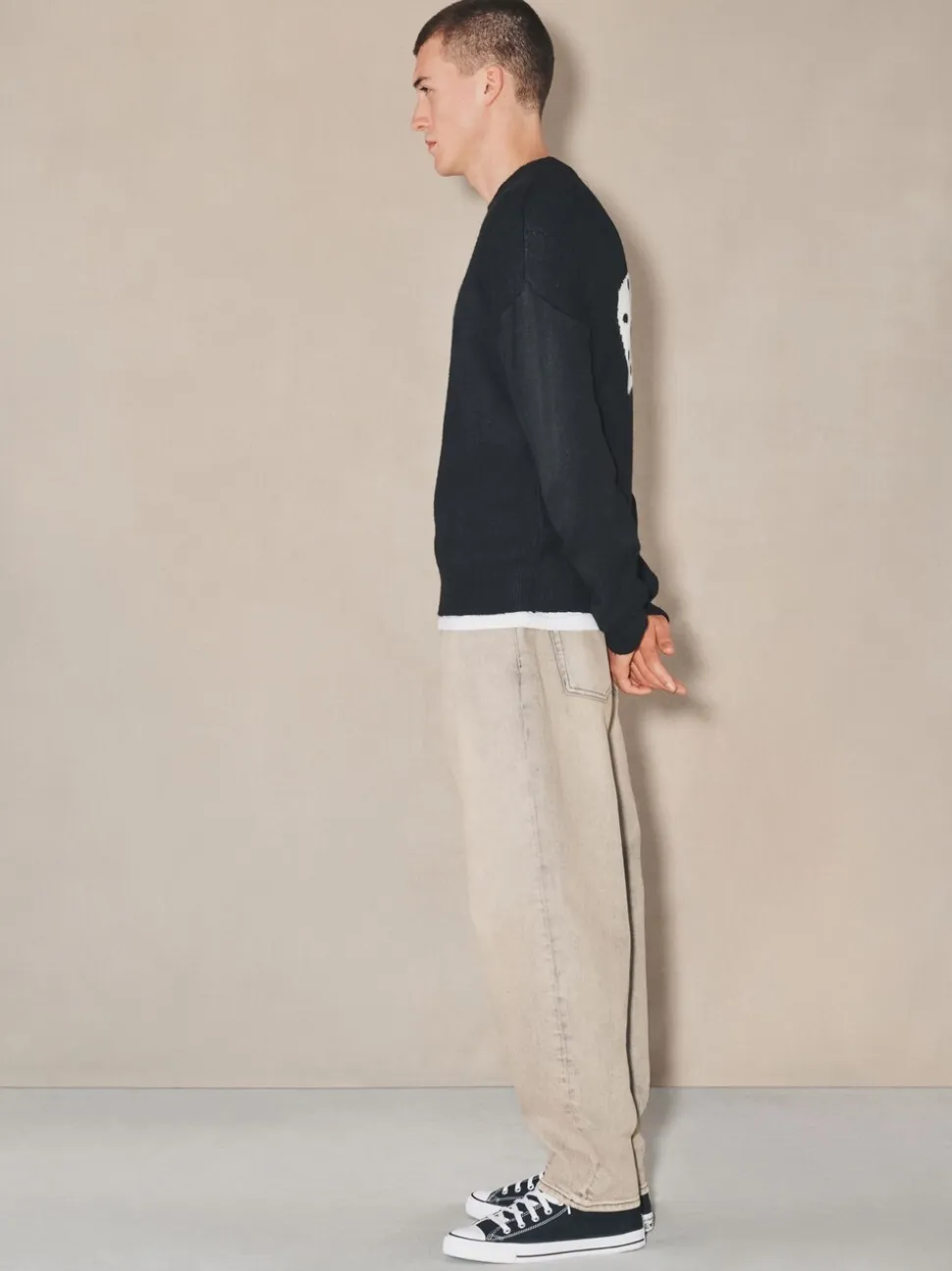 Grey EDIT Barrel Fit Jeans