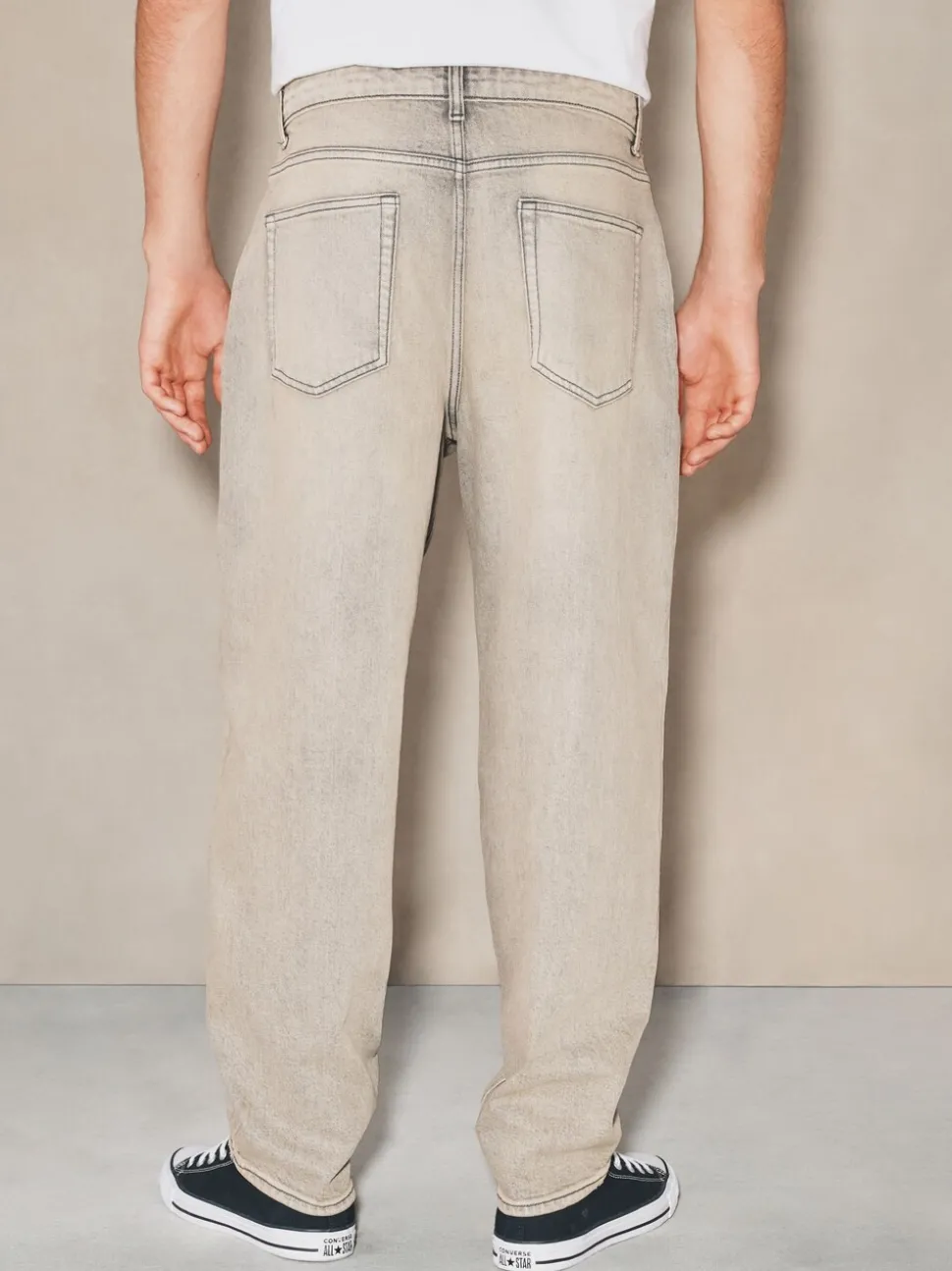 Grey EDIT Barrel Fit Jeans