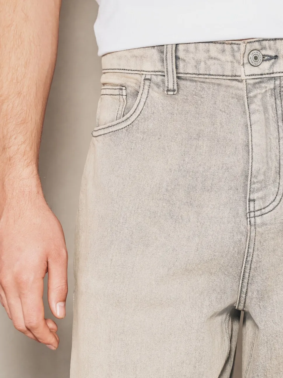 Grey EDIT Barrel Fit Jeans