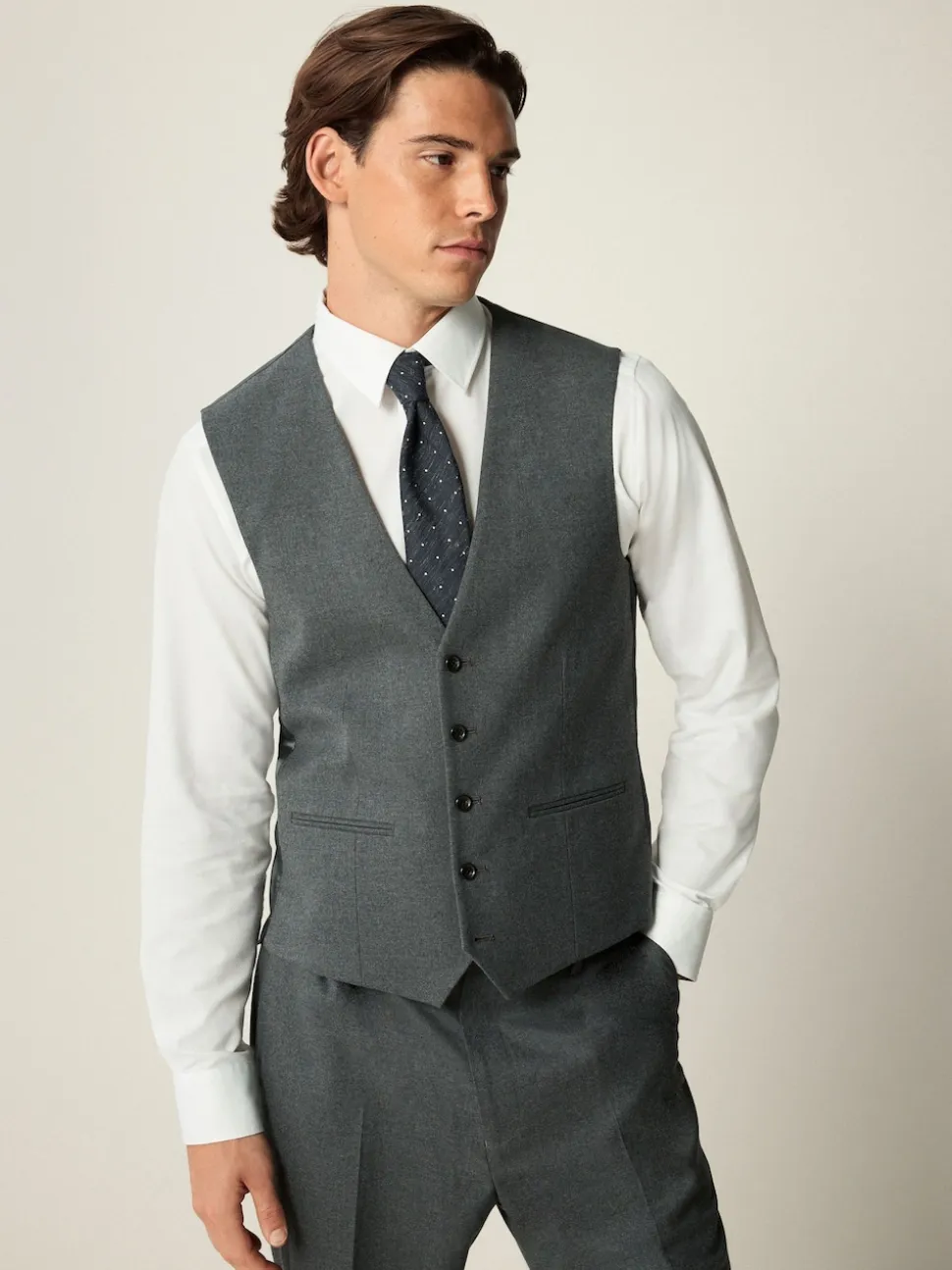 Grey Flannel Suit Waistcoat