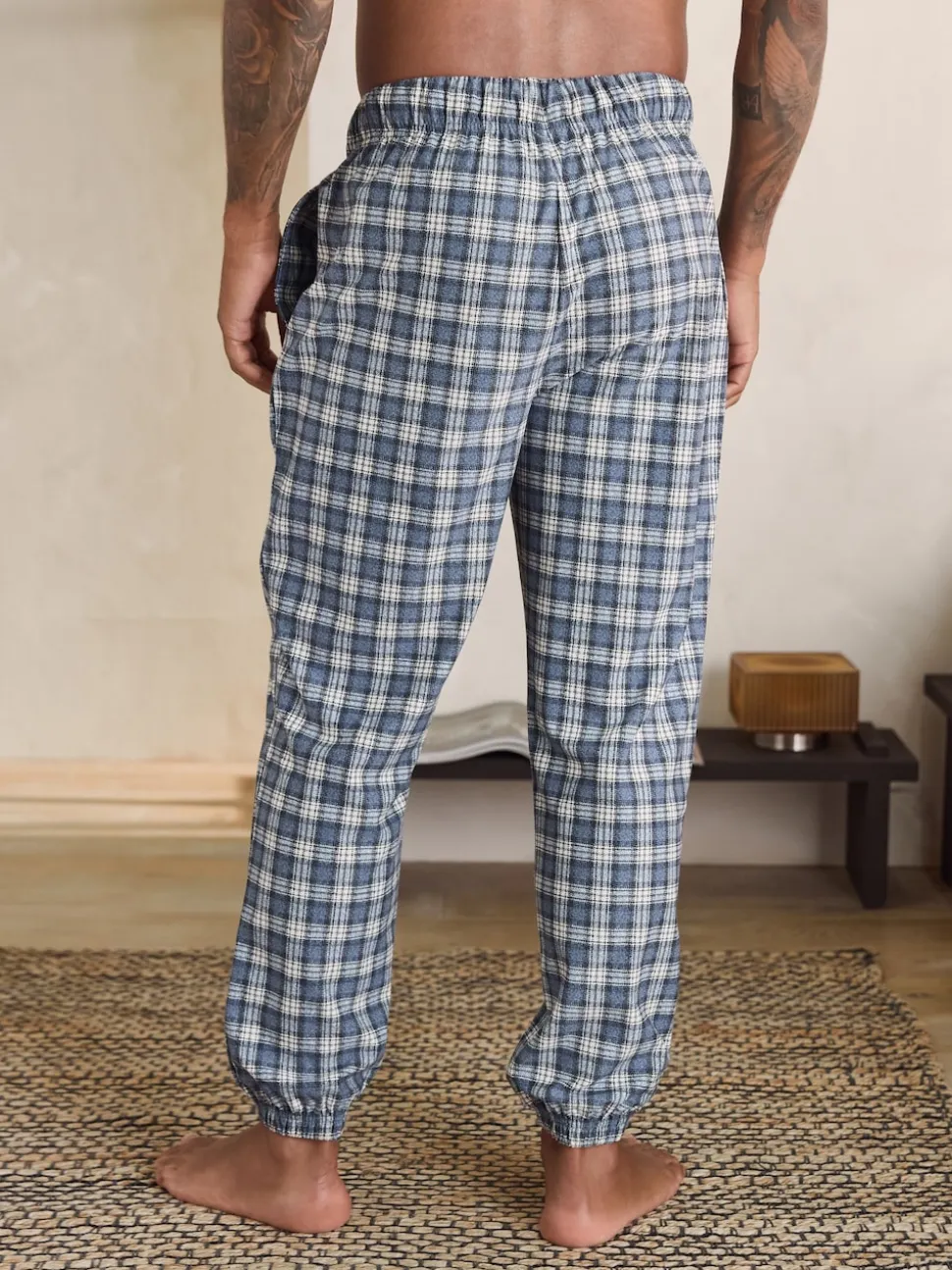 Grey Grindle Check Motionflex Cosy Cuffed Pyjama Bottoms