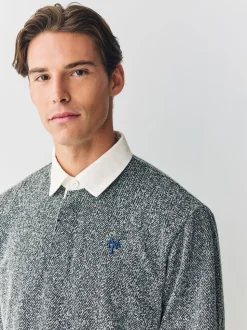 Grey Herringbone Rugby Shirt