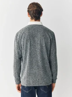 Grey Herringbone Rugby Shirt