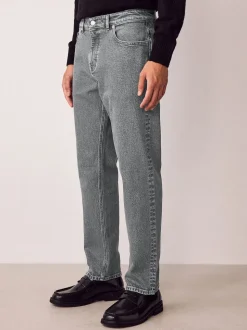 Grey Light Slim Fit Vintage Wash Denim Jeans