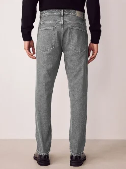 Grey Light Slim Fit Vintage Wash Denim Jeans