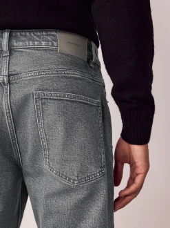Grey Light Slim Fit Vintage Wash Denim Jeans