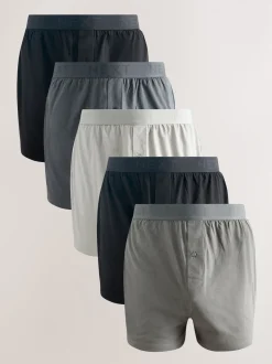 Grey Loose Boxers 5 Pack