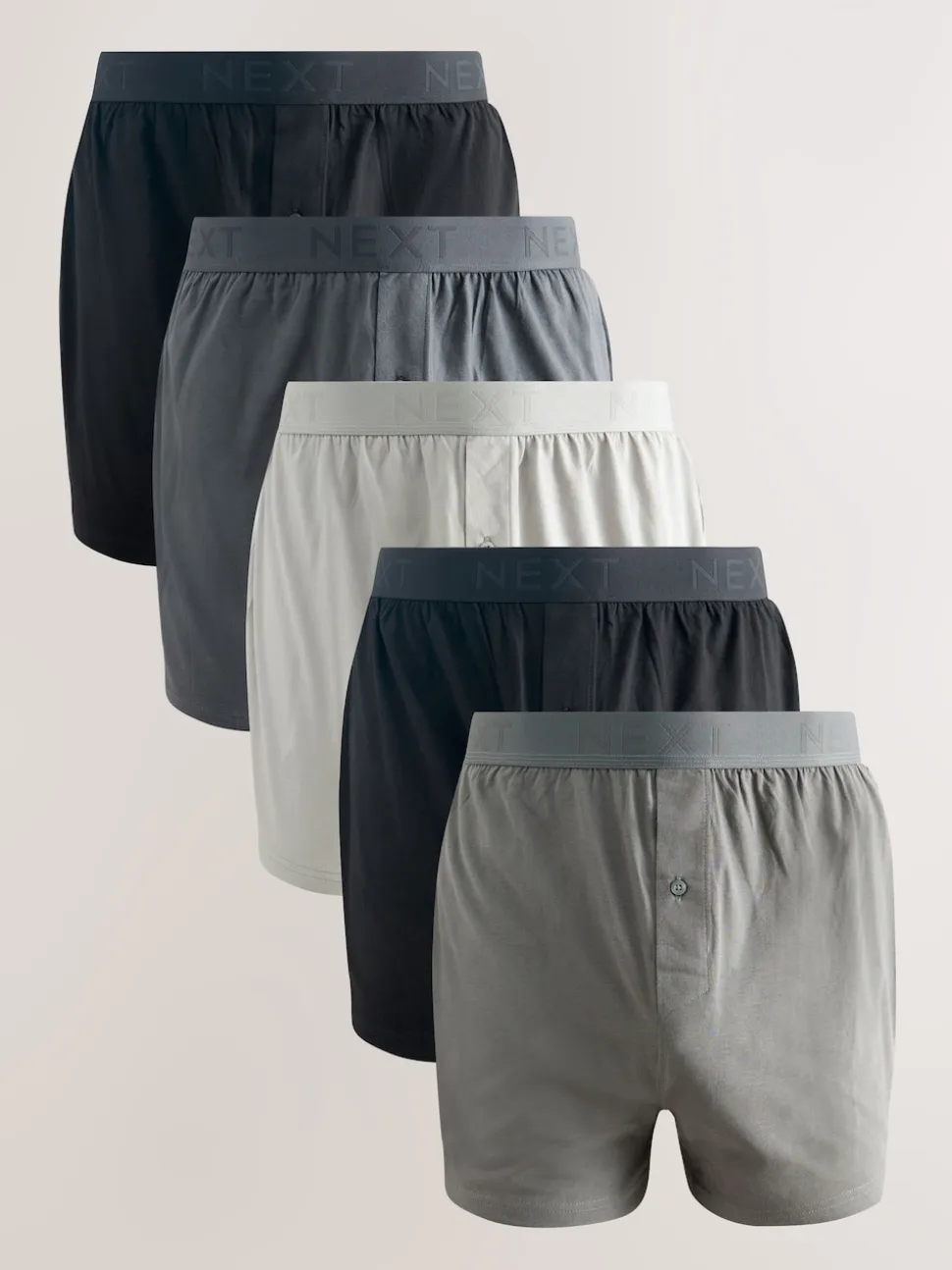 Grey Loose Boxers 5 Pack