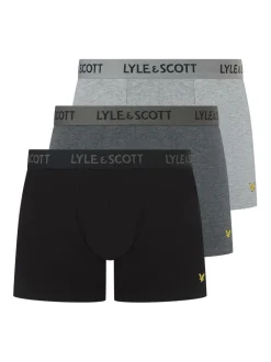 Grey Lyle & Scott Underwear Trunks 3 Pack