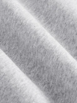 Grey Marl Cotton Rich Heavyweight Jersey Full Zip Hoodie