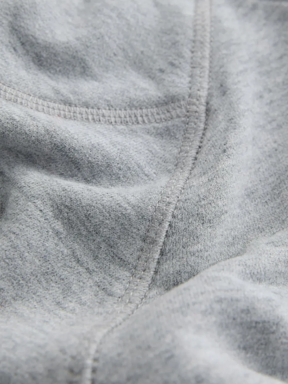 Grey Marl Crew Sweatshirt Heavyweight Garment Washed