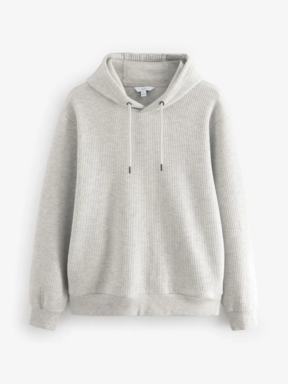 Grey Marl Linear Texture Hoodie