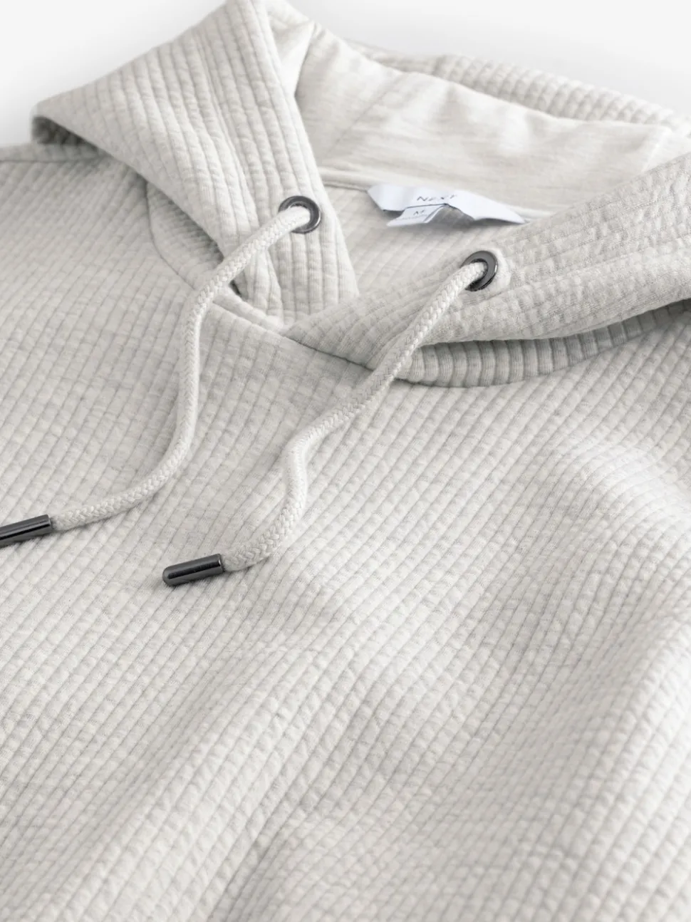 Grey Marl Linear Texture Hoodie