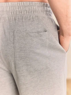 Grey Marl Open Loopback Soft Touch Cuffed Joggers