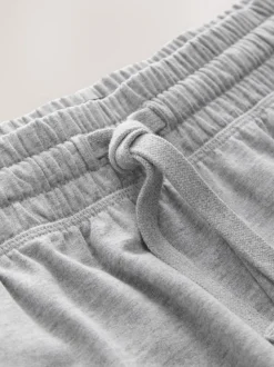 Grey Marl Open Loopback Soft Touch Cuffed Joggers