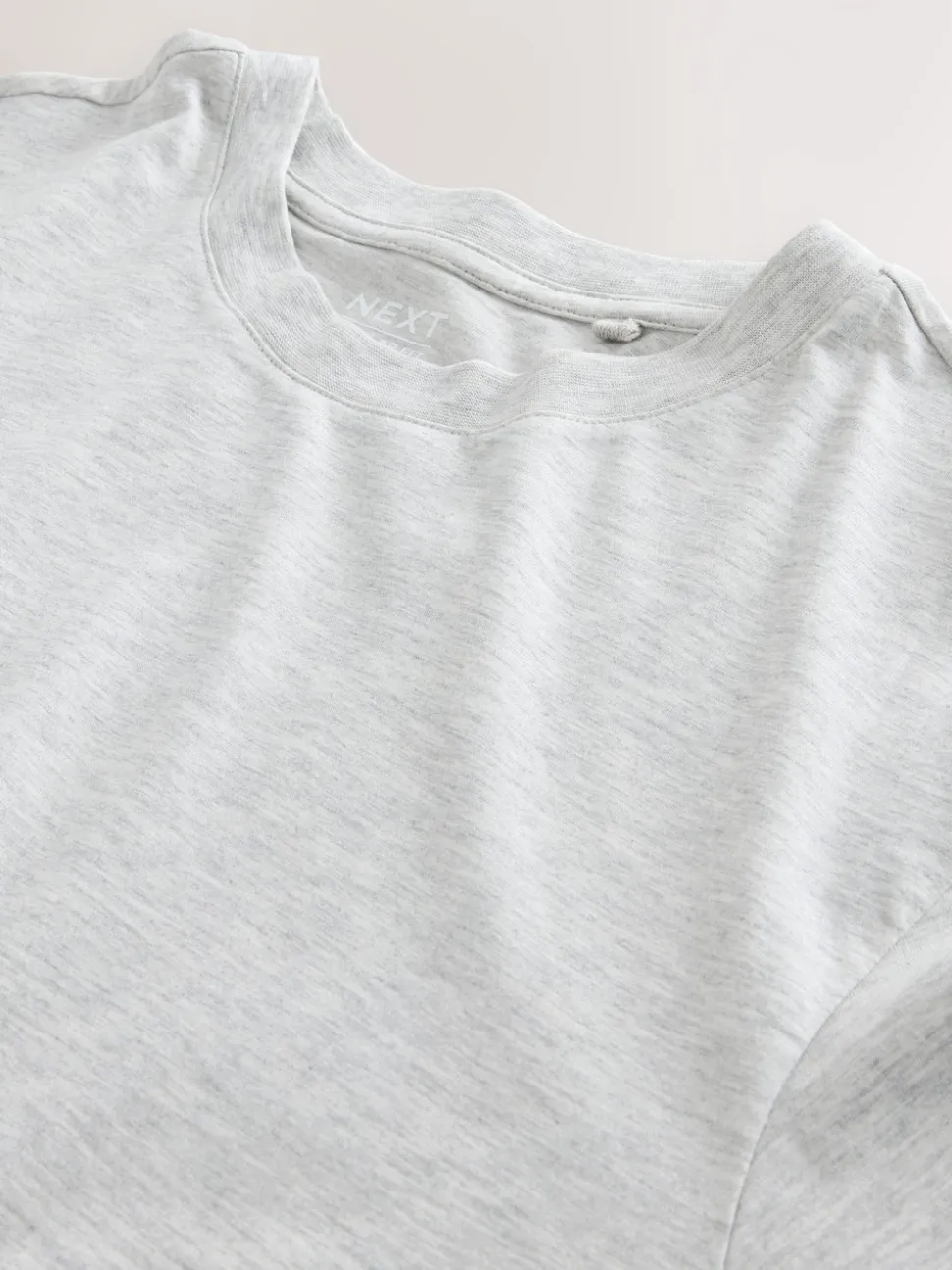 Grey Marl Regular Fit Long Sleeve Crew Neck T-Shirt