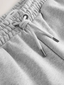 Grey Marl Relaxed Fit Brushback Heavyweight Joggers
