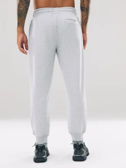 Grey Marl Slim Fit Slim Fit Brushback Heavyweight Joggers