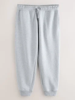 Grey Marl Slim Fit Slim Fit Brushback Heavyweight Joggers