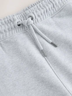 Grey Marl Slim Fit Slim Fit Brushback Heavyweight Joggers
