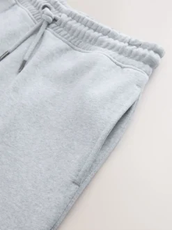 Grey Marl Slim Fit Slim Fit Brushback Heavyweight Joggers