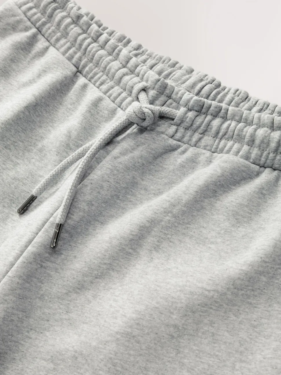 Grey Marl Straight Fit Brushback Heavyweight Joggers