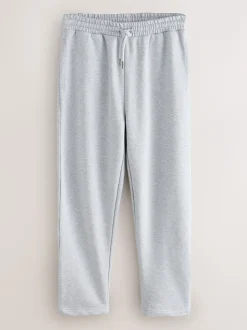 Grey Marl/Navy Blue Straight Fit Brushback Heavyweight 2 Pack Joggers